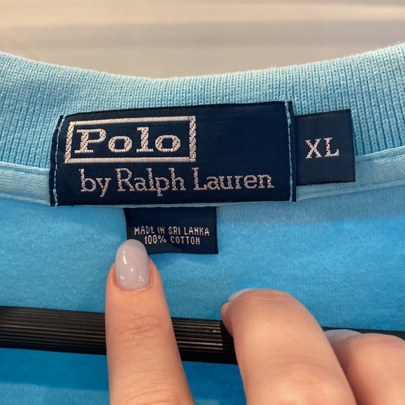 Polo shirt in soft aqua color - Picture 3 of 4
